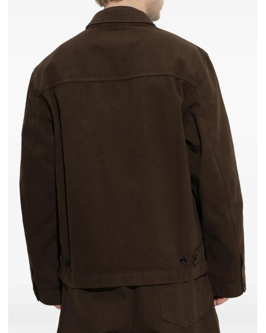 Lemaire Brown Button-Up Flap-Pocket Jacket for men