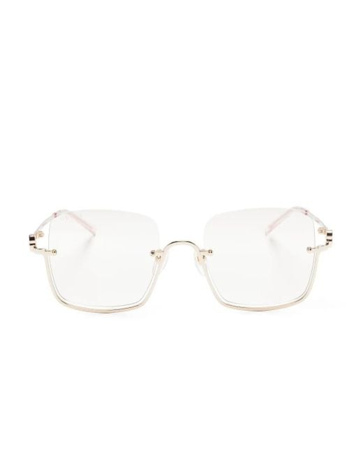 Gucci Natural Oversized Square Frame Sunglasses