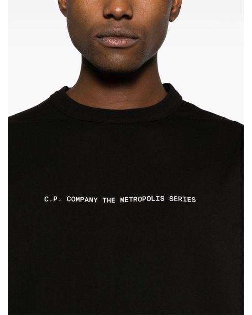 Felpa con stampa grafica di C P Company in Black da Uomo
