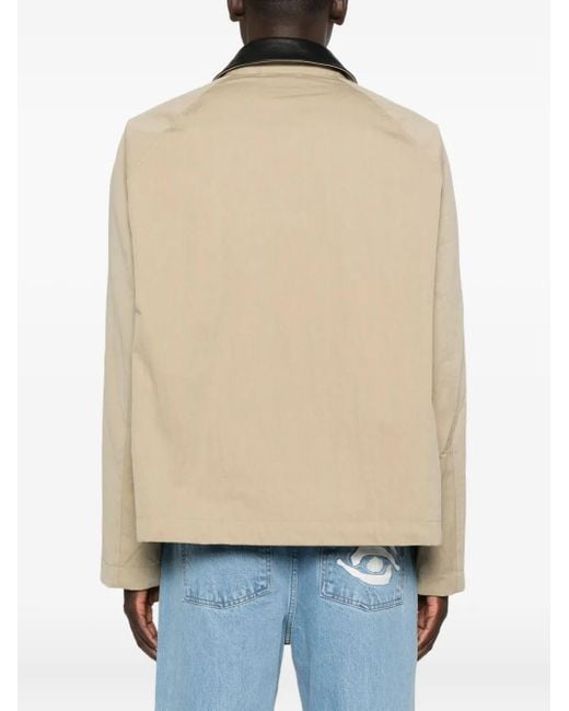 Studio Nicholson Jacke mit Kontrastkragen in Natural für Herren