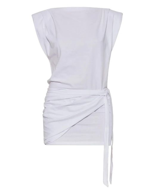 Isabel Marant White Marielle Wrap Mini Dress