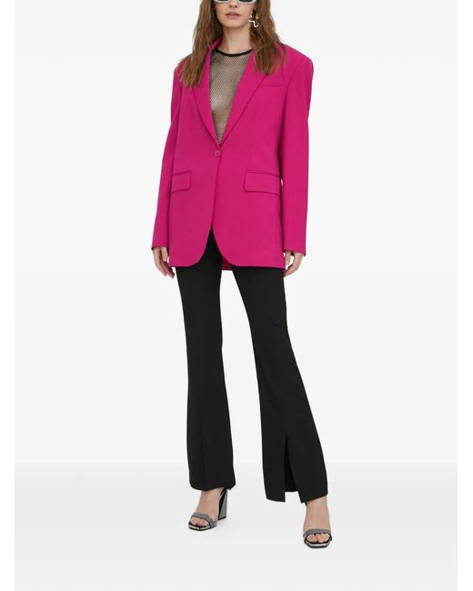 Moschino Pink Button Single-Breasted Blazer