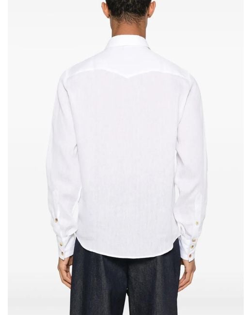 Jacob Cohen White Linen Shirt for men