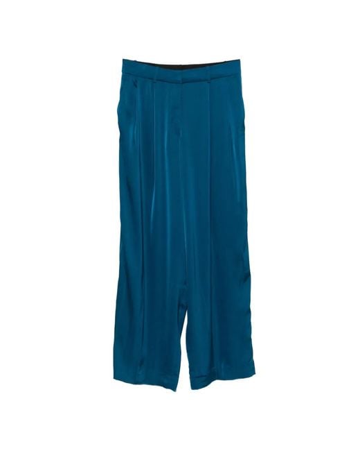 Michael Kors Blue Pleated Trousers