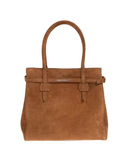 DSquared² Brown Strap Detail Tote Bag