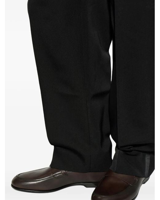 Fabi Black Leather Loafers for men
