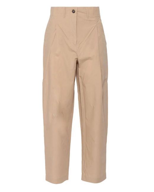 Weekend by Maxmara Artur Geplooide Katoenen Broek in het Natural