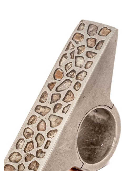 Parts Of 4 White Sistema Sterling- Diamond Ring