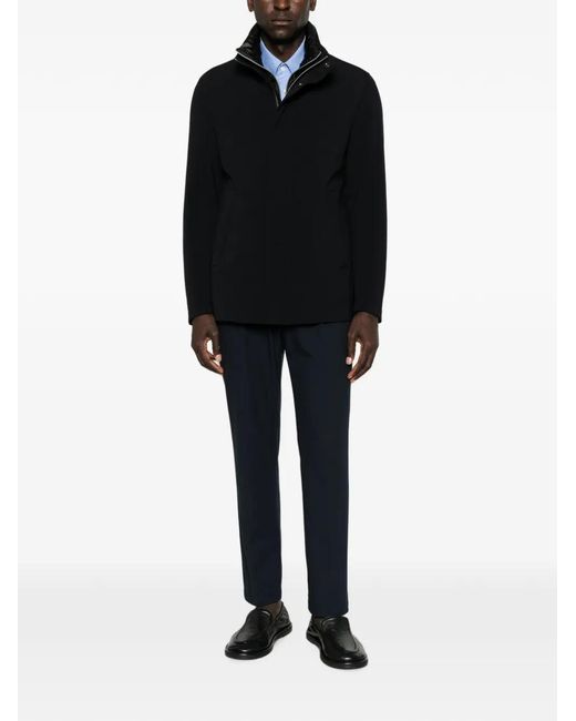 Montecore Black High-Neck Zip-Up Jacket for men