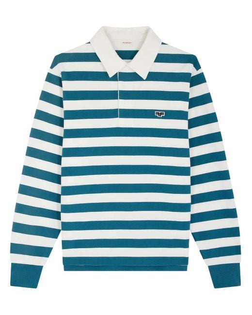 Polo A Righe di Fursac in Blue da Uomo