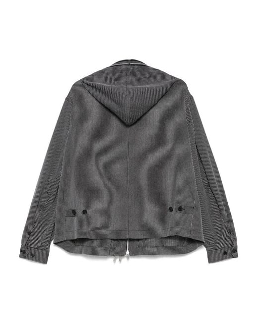 Undercover Gray Striped Jacket for men
