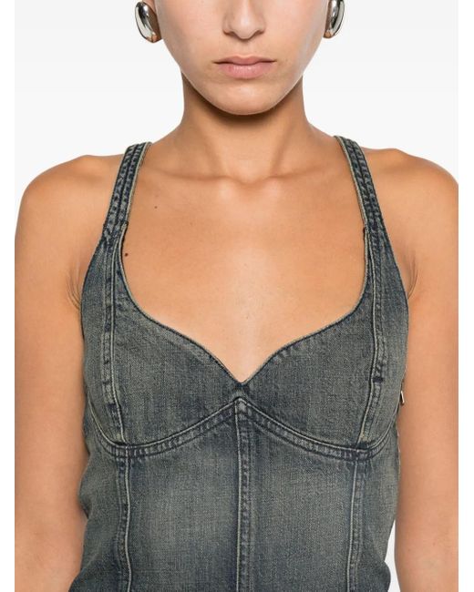 Top Denim di Balenciaga in Gray