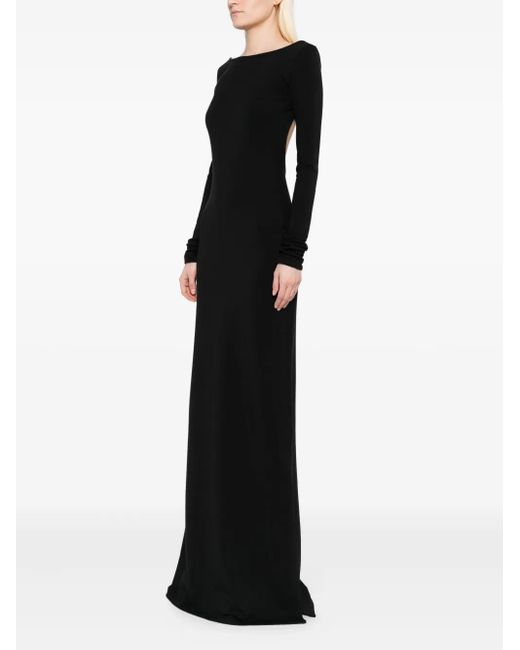 Xenia Magera Black Open Back Dress