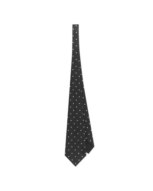 Dolce & Gabbana White Polka-Dot Jacquard Tie for men