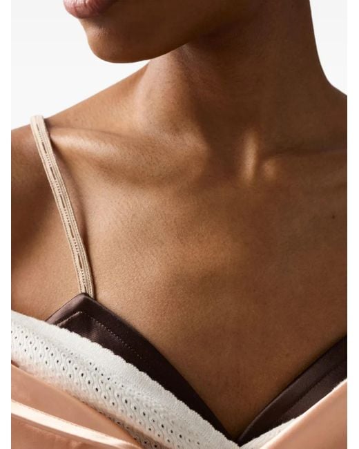 Miu Miu Brown Satin Bra
