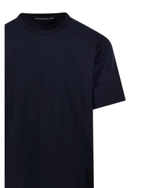 Department 5 Blue Cotton T-Shirt for men
