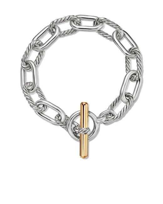 David Yurman White 18Kt And Sterling Dy Madison Toggle Chain Bracelet (11Mm)