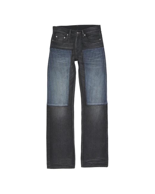 Acne Blue Contrast-Panel Jeans for men