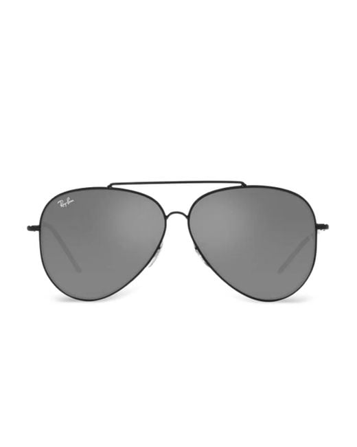 Ray-Ban Gray Aviator Reverse Sunglasses for men