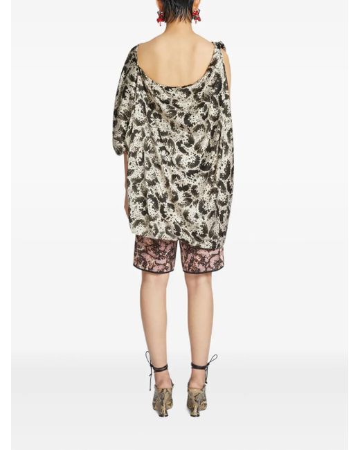 Dries Van Noten アブストラクトパターン トップ White