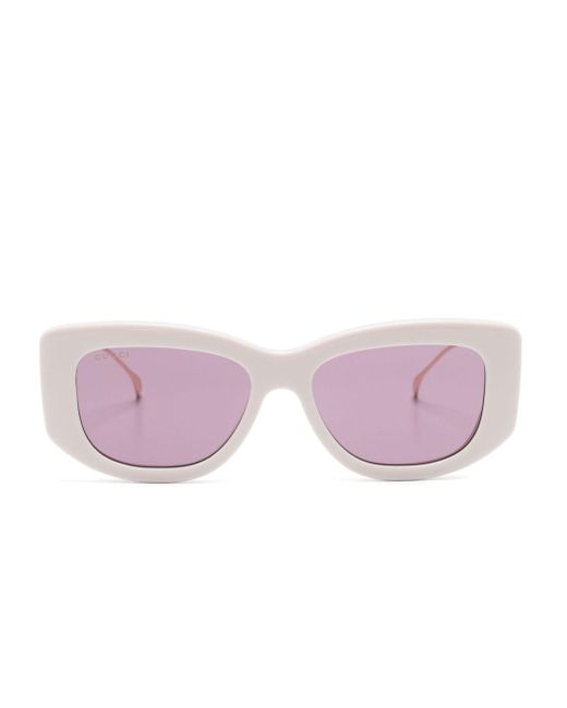 Gucci Pink Sonnenbrille mit Schmetterlingen