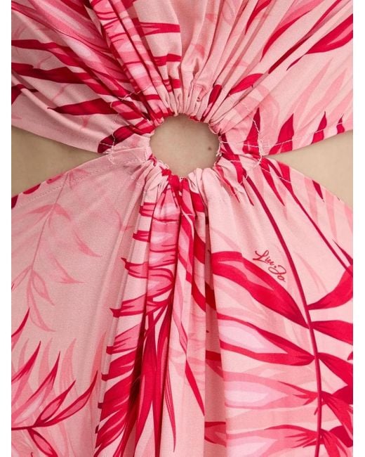 Abito Lungo Con Dettaglio Cut-Out di Liu Jo in Pink