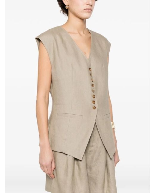 ELEH Natural Button Waistcoat