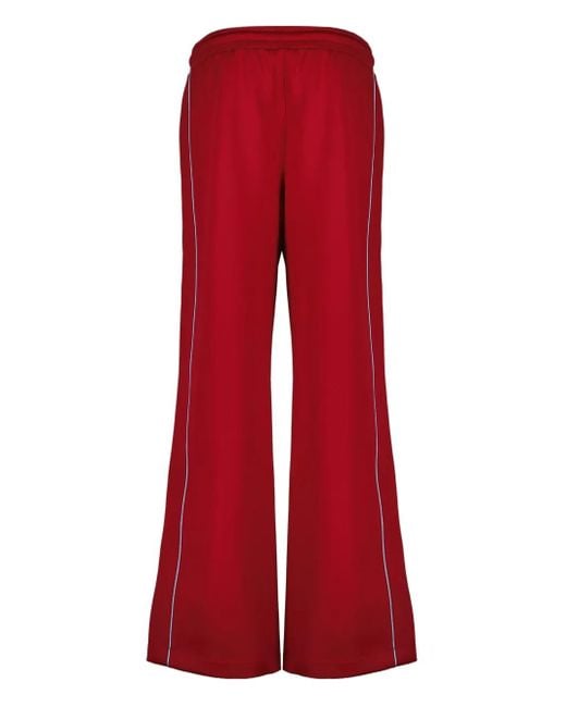 Rabanne Red Elasticated Side-Zip Track Pants