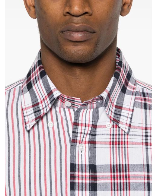 Thom Browne Multicolor Mix-Pattern Cotton Shirt for men