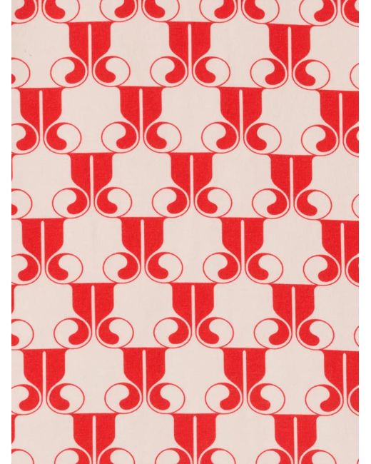 LaDoubleJ Red Monogram Ringer T-Shirt