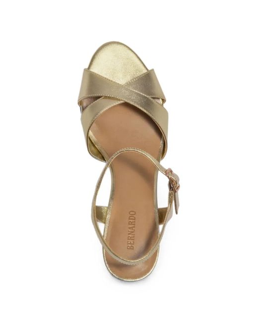 Bernardo Metallic Ginni Crossover Sandals