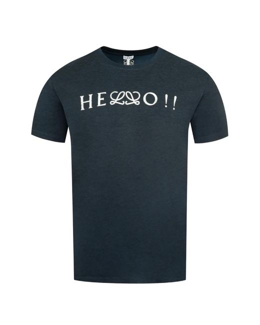 Loewe メンズ ブルー ロゴ Tシャツ 【公式通販】