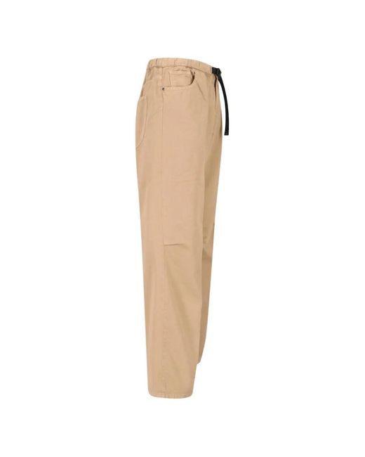 White Sand Natural Drawstring Trousers for men