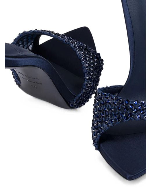 Le Silla Blue Gilda Crystal-Embellished Sandals