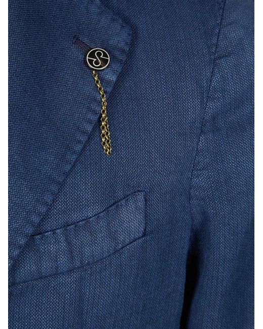 Santaniello Blue Pin Jacket for men
