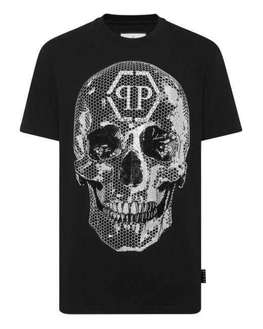 メンズ Philipp Plein Skull-print T-shirt Black
