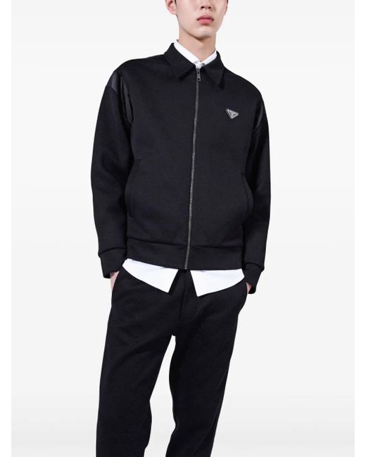 メンズ Prada サテントリム ジャケット Black