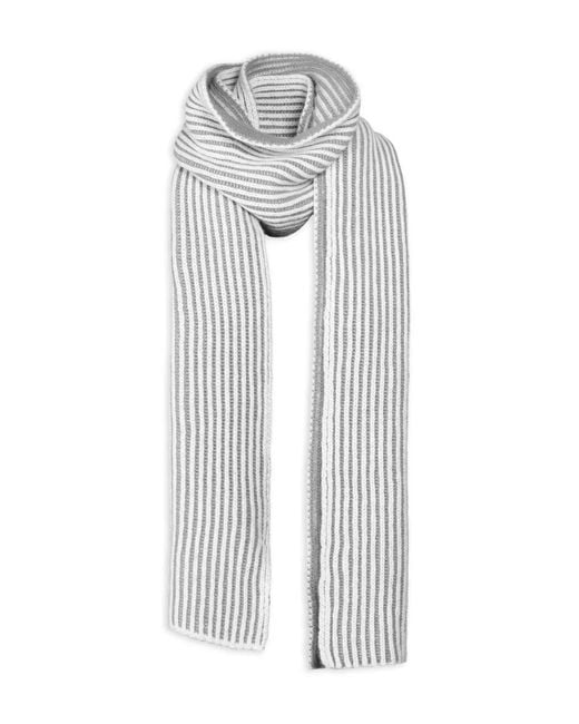 Moorer White Samanta Knitted Scarf