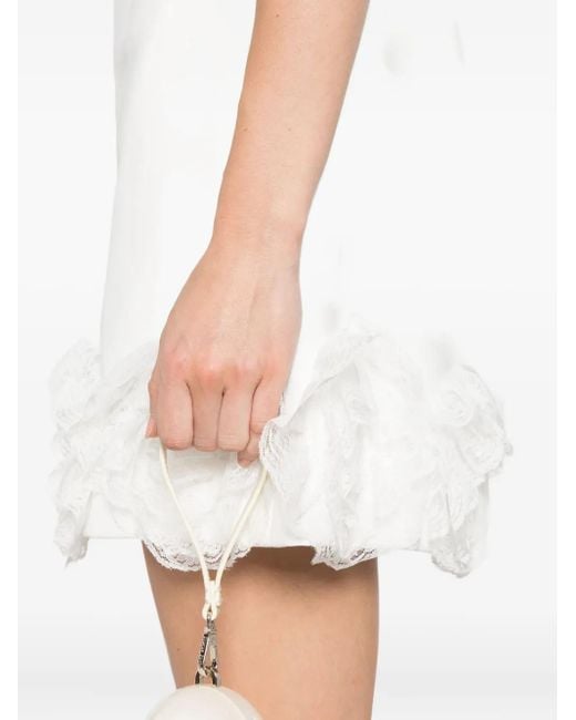 Self-Portrait White Sleeveless Mini Dress
