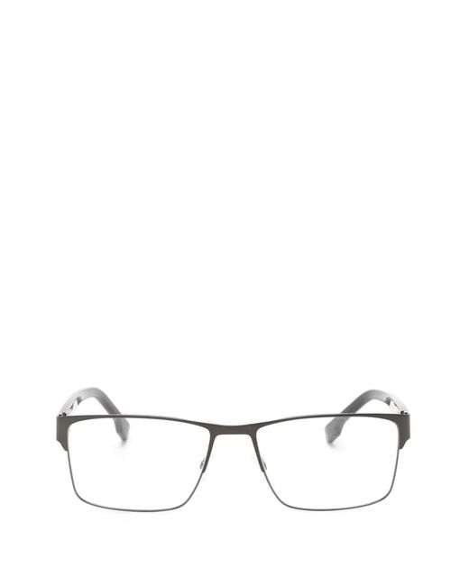 Boss Brille Mit Eckigem Gestell in Gray für Herren