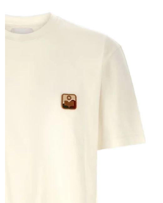Isabel Marant White Logo-Patch T-Shirt for men