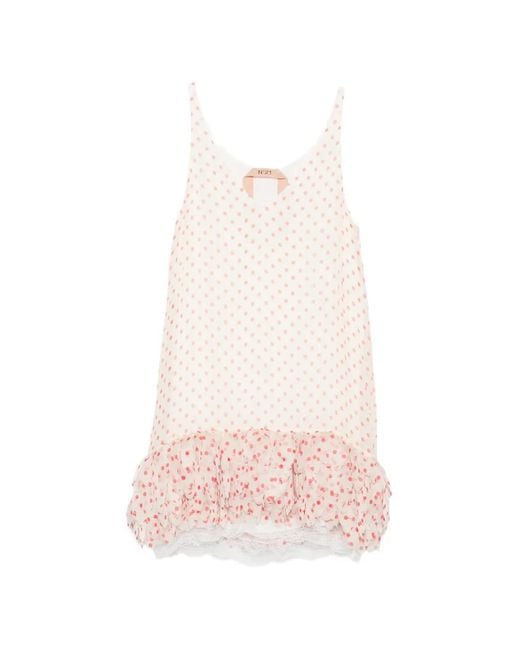 N°21 Pink Polka-Dot Ruffled Dress
