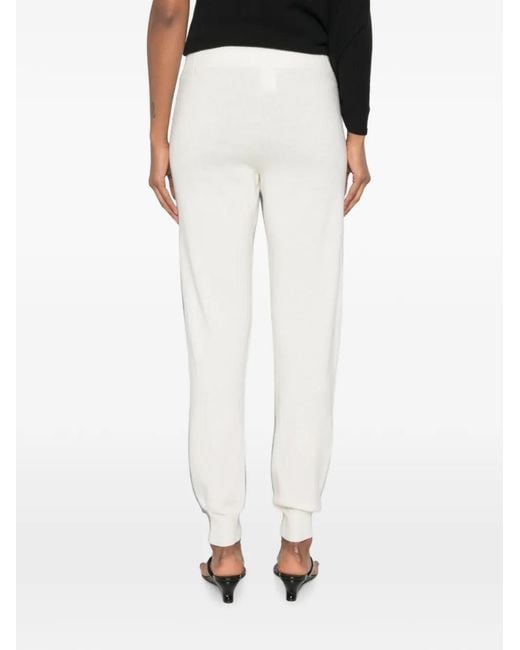 SERGIO MORETTI FIRENZE White Drawstring-Waist Track Pants