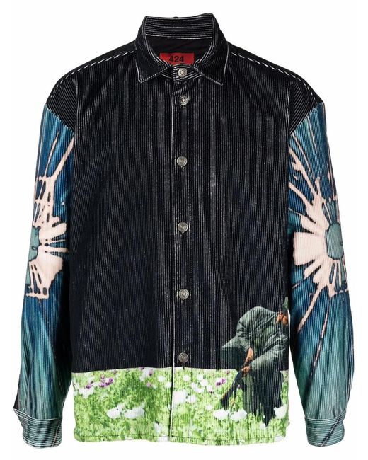 Giacca-Camicia di 424 in Blue da Uomo