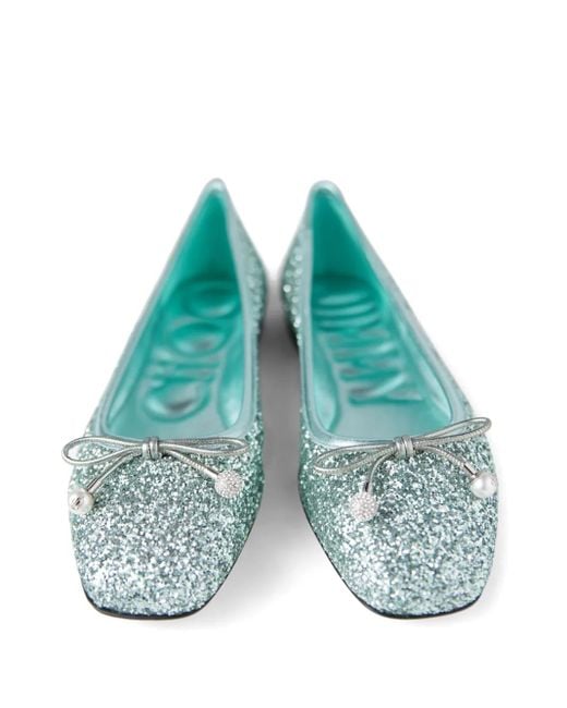 Jimmy Choo Blue Elme Ballerinas