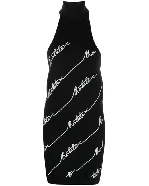 ROTATE BIRGER CHRISTENSEN スパンコール ミニドレス Black