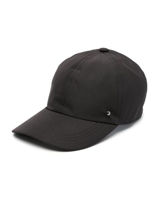 Canali Black Stud-detail Crepe Hat for men