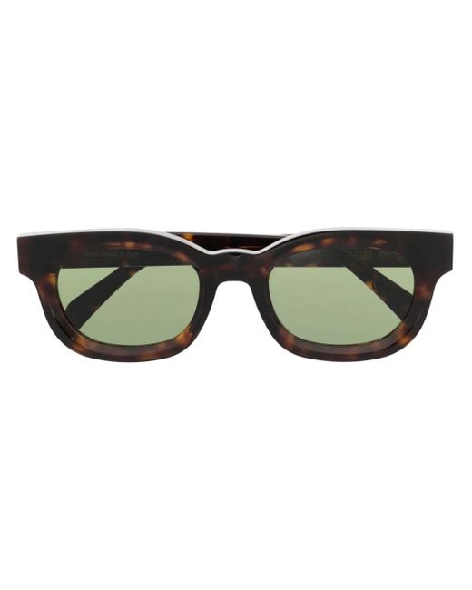 Retrosuperfuture Green Eckige Sonnenbrille Mit Logo