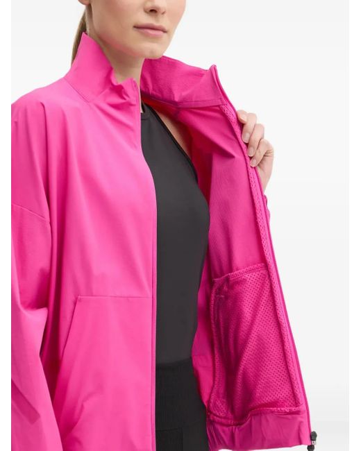 Adidas Pink Zip-Front High-Neck Jacket