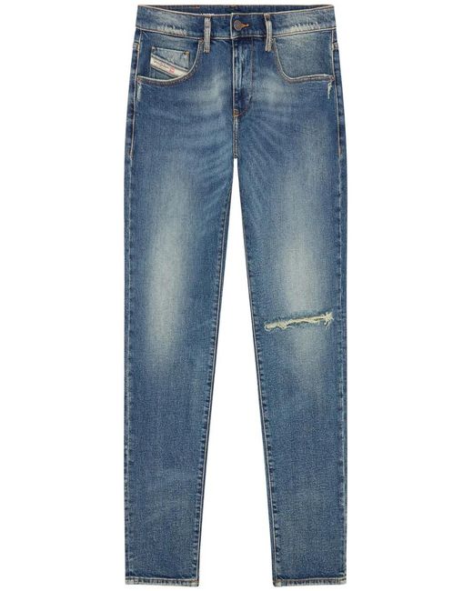 DIESEL Blue 2019 D-Strukt 007M5 Slim-Cut Jeans for men